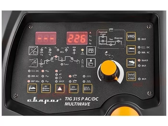 Фото №4. Панель управления. Сварочный инвертор Сварог PRO TIG 315 P AC/DC MULTIWAVE (E202)