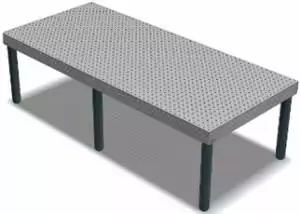 Слесарно-сборочный стол FERROX POWER RED, 1.2*2.7, усиленный, d16