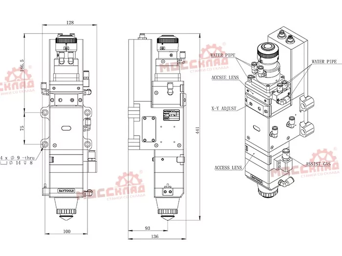 Фото №2. Размеры Raytools Automation (Shanghai) Co Ltd BM114S