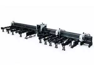 Лазерный труборез OreeLaser TZ12055+Z12 20000W Raycus, патрон 550 мм, с поворотной головой и полу-автоматической загрузкой и выгрузкой