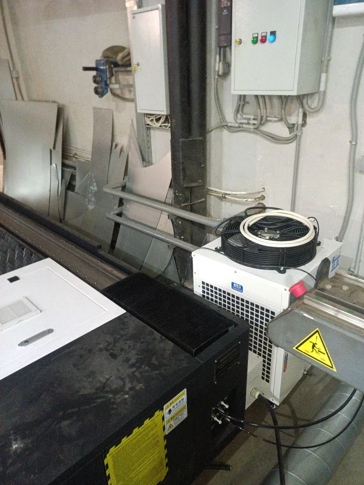 Станок лазерной резки PS3015 Raycus 3000W на площадке в Костроме перед запуском